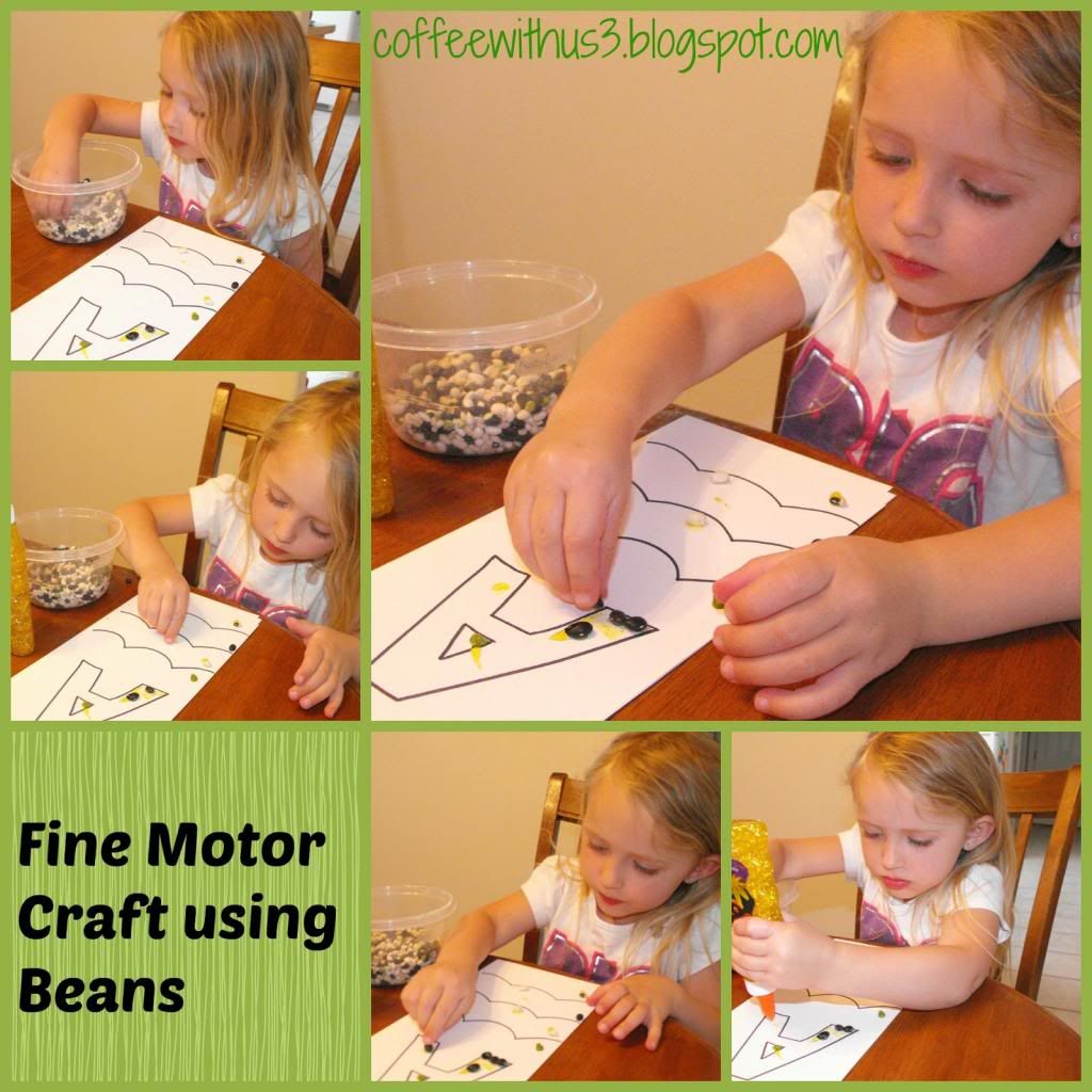 Fine Motor Craft Using Beans