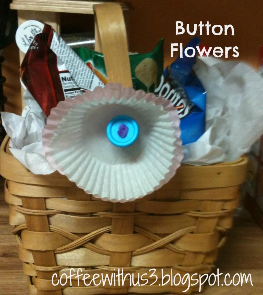 Button Flowers Basket