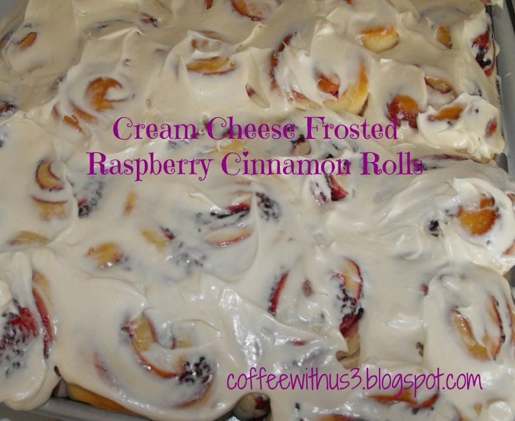  Raspberry Cinnamon Rolls with Cream Cheese Frosting 