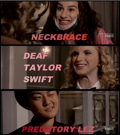 Meet the new sorority pledges: Neckbrace, Deaf Taylor Swift and Predatory Lez.