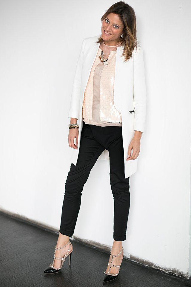 frac blanco, pailletes rosa, UTERQUE, zara sales, andres gallardo, rockstud valentino, Aristocrazy, elena estaun, carolina herrera, ch, mbfwm, desfiles otoño-invierno 2013-2014, guia de estilo blog, guiadeestilo, cristina blanco
