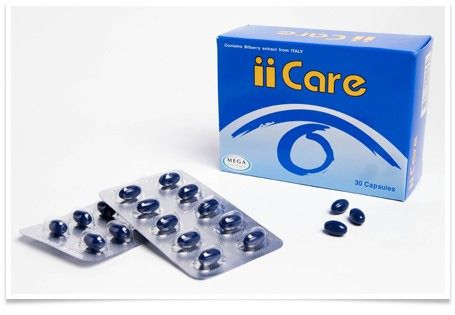 30 Capsules Mega We Care iiCare Eye Sight Naurishing, Macular Regeneration Bilberry Extract From Italy