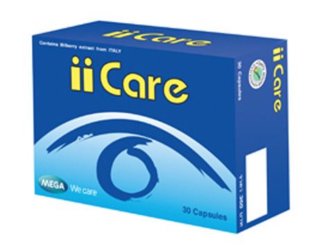 30 Capsules Mega We Care iiCare Eye Sight Naurishing, Macular Regeneration Bilberry Extract From Italy