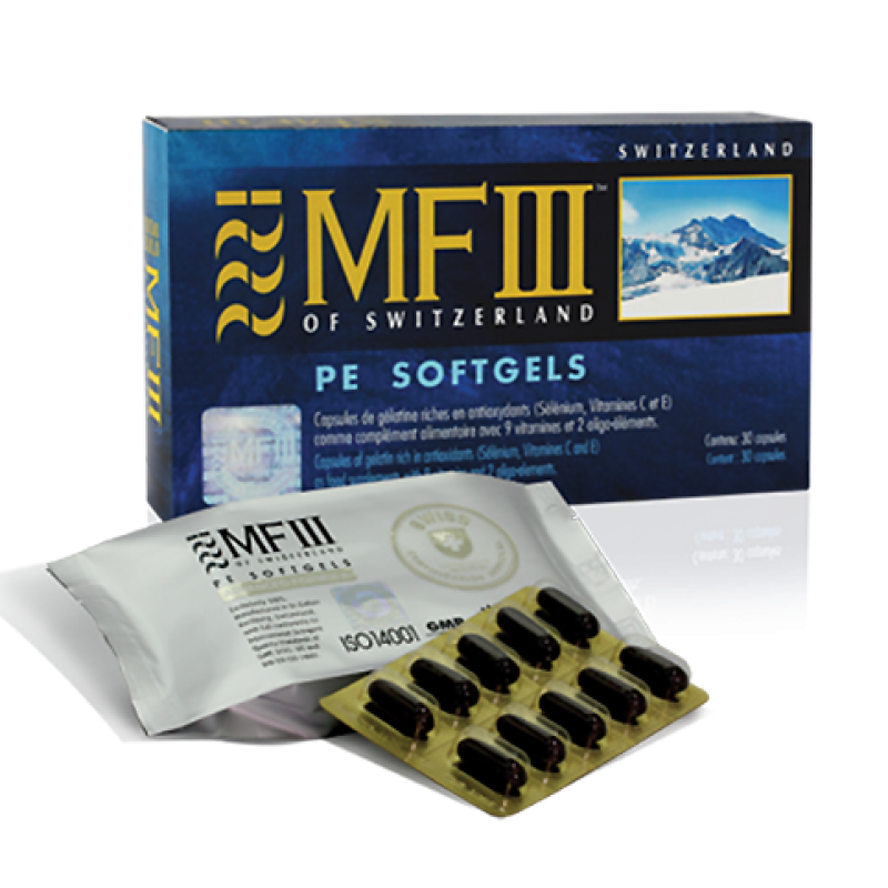 MF III of Switzerland - MF 3 VP Softgels Advanced Formula Vegetal Placenta Cell Nano Technology Rejuvenile