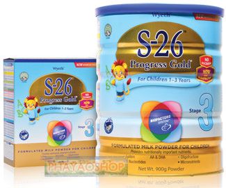 S-26 Progress Gold Wyeth Biofactors Vanilla Flavoured Milk Powder 600g Infont Formula 1- 3 Years, Premium Milk Products From Thailand