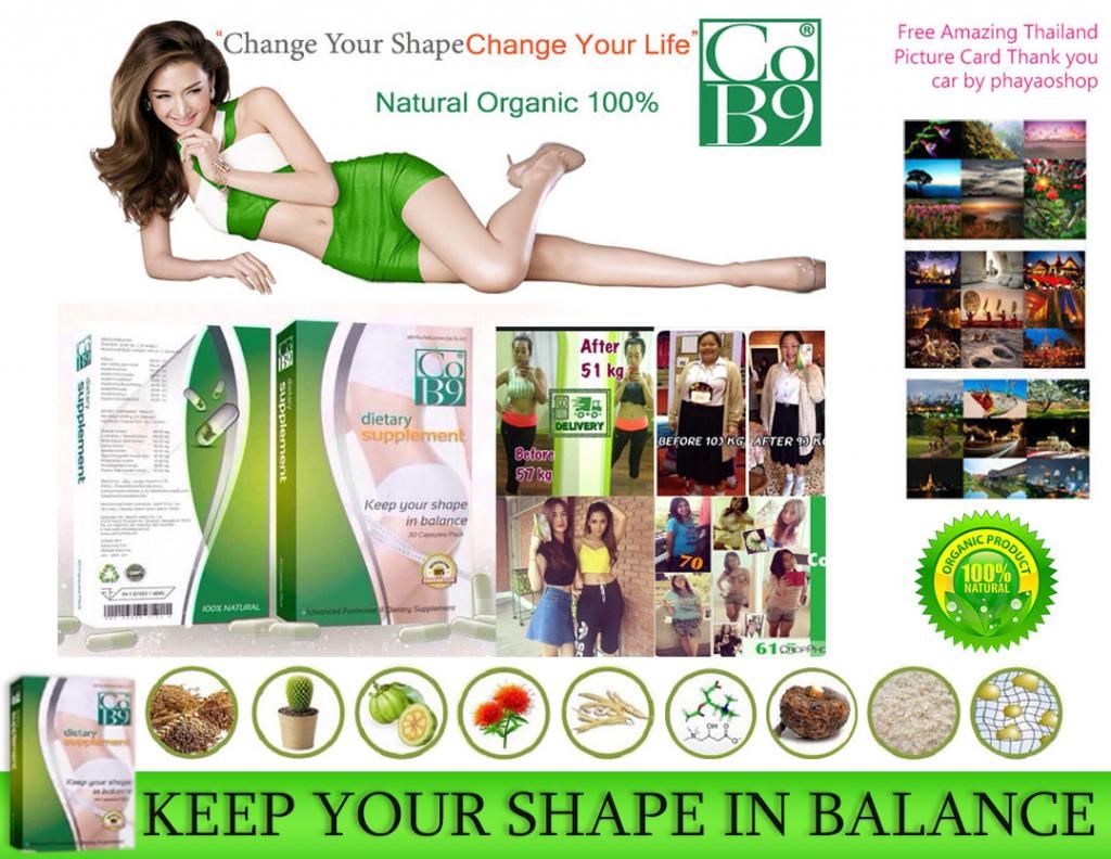 COB9 30 CAPSULES WEIGHT LOSS DIETARY SUPPLEMENT ORGANIC 100% BLOCK BURN FAT CHANGE YOUR SHAPE CHANGE YOUR LIFE