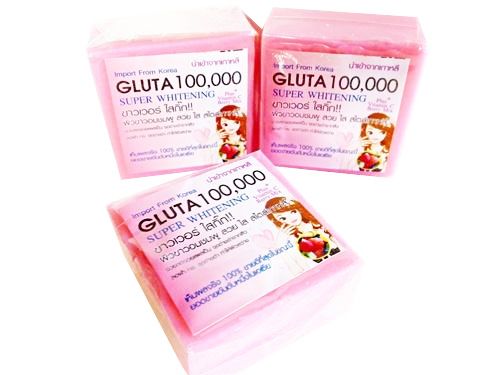 GLUTA 100000 SOAP SUPER WHITENING GLUTATHIONE BLEACHING LIGHTEN DARK SPOT FROM KOREA BEAUTY