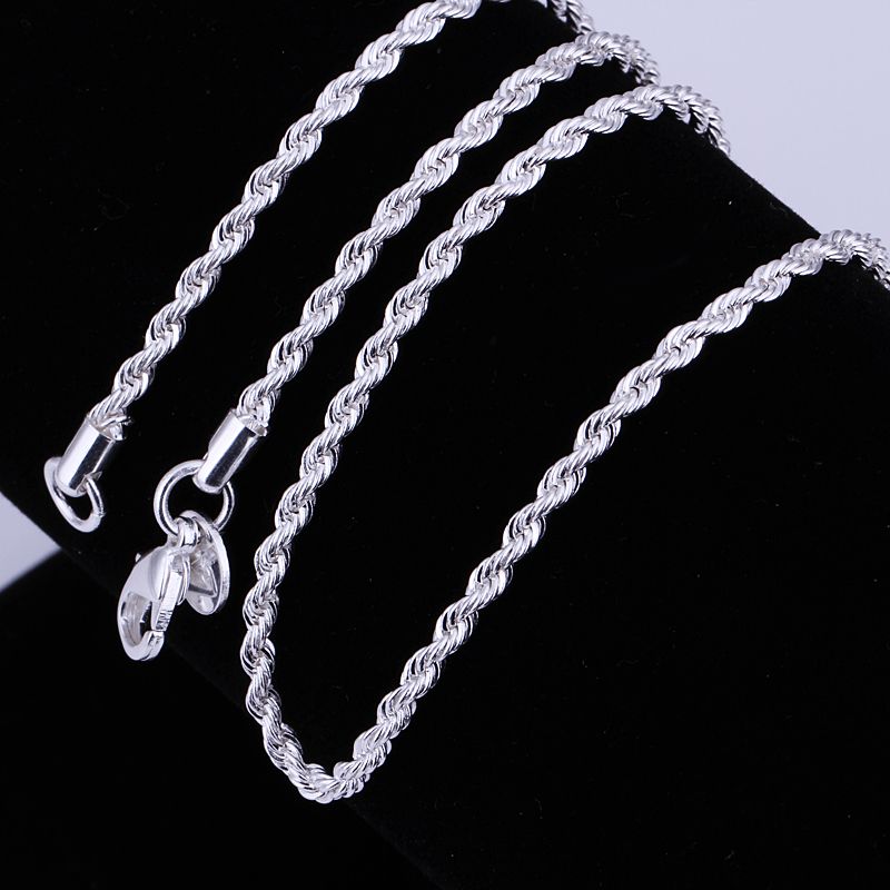 Wholesale Sterling Silver Plated Curb Figaro Bead Box Snake Chain