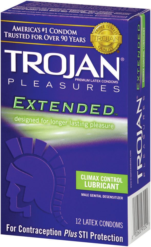 12 Trojan Extended Pleasure Condoms With Climax Control Ebay 