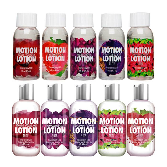 Motion Lotion Elite Flavored Water Based Sex Lubricant All Flavors