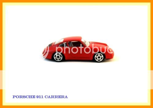 PORSCHE 911 CARRERA RED BURAGO DIECAST CAR MODEL 1/43 COLLECTIBLE