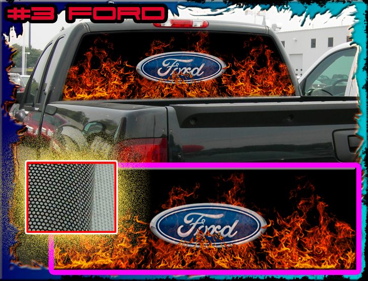 Ford rear window graphics trucks #5