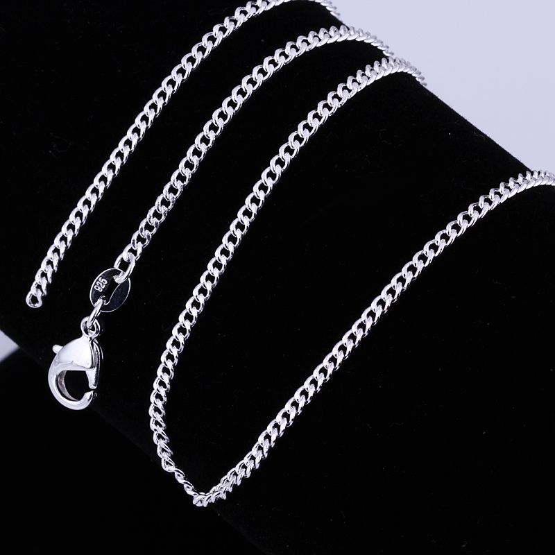 Wholesale 925 Sterling Silver Plated Curb Figaro Bead Box Snake Chain ...