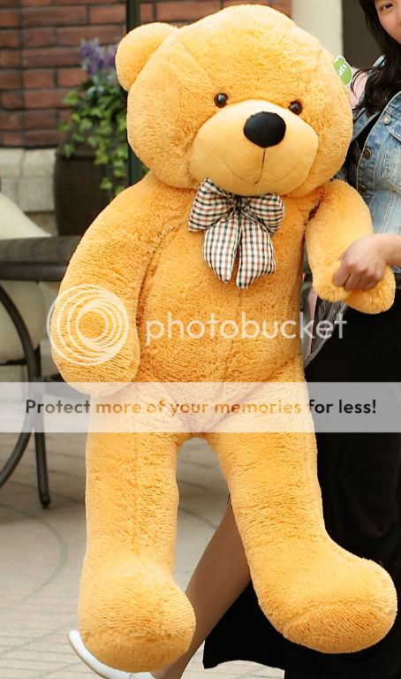 Giant 120cm 47'' Big Cute Brown Plush Teddy Bear Huge Soft 100 PP Cotton Toy Le