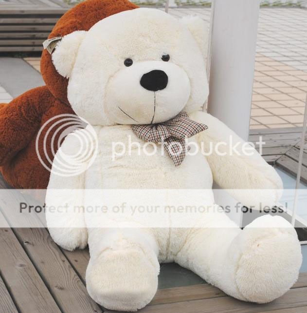 Giant 100cm 39'' Big Cute Beige Plush Teddy Bear Huge Soft 100 PP Cotton Toy LC