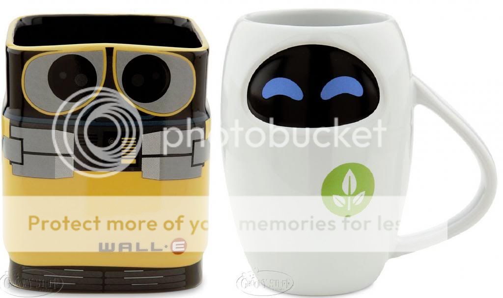  Pixar Wall·E and Eve Ceramic Mug Set Coffee Cup Robot Walle New