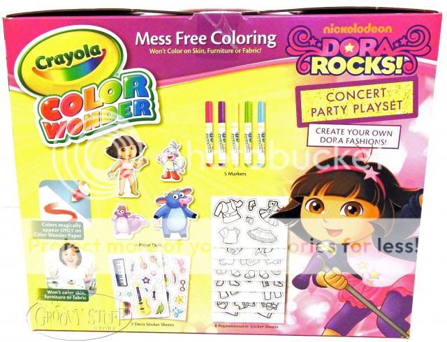 Crayola Color Wonder Dora Rocks Paper Doll Set Concert Party The Explorer New
