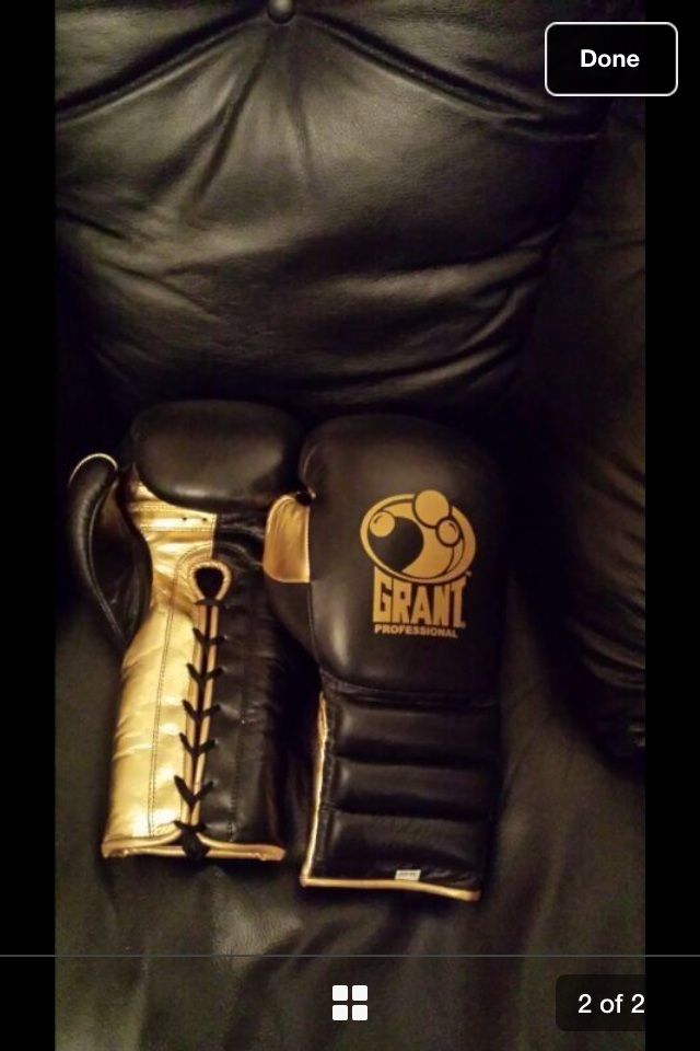 fake grant boxing gloves